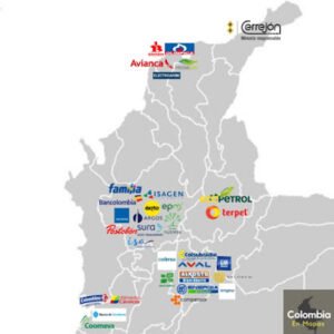mapa empresas mas grandes de Colombia