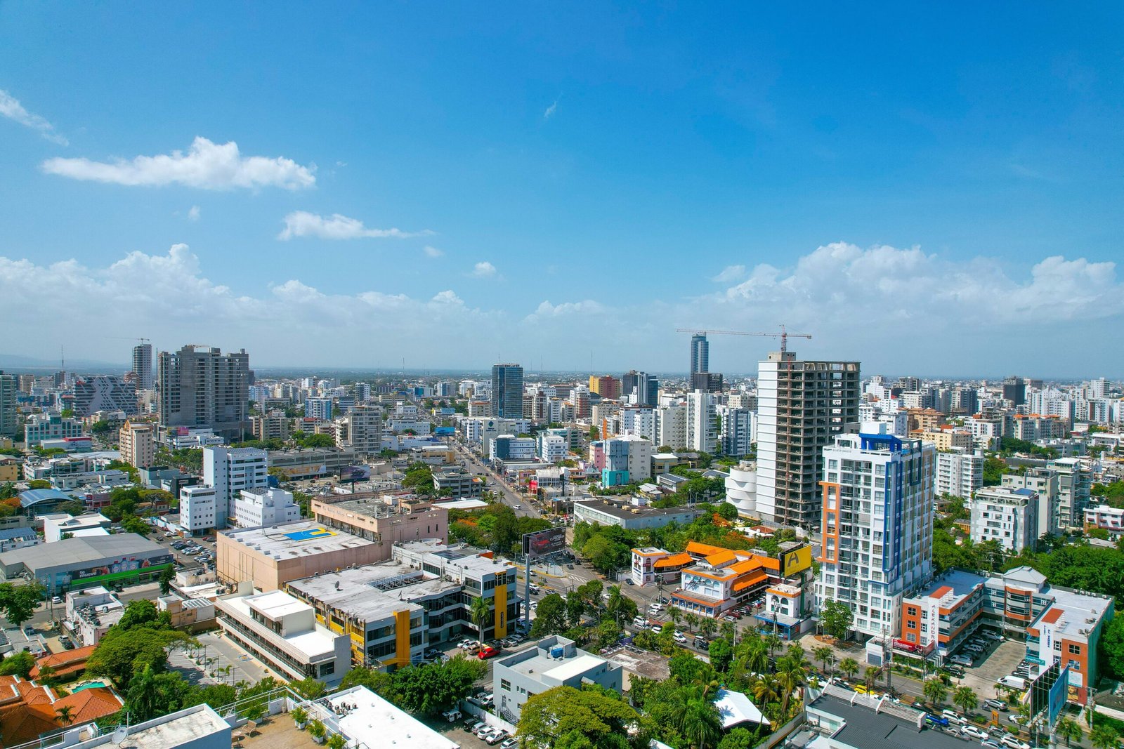 Vista aérea del skyline de Santo Domingo, capital de República Dominicana