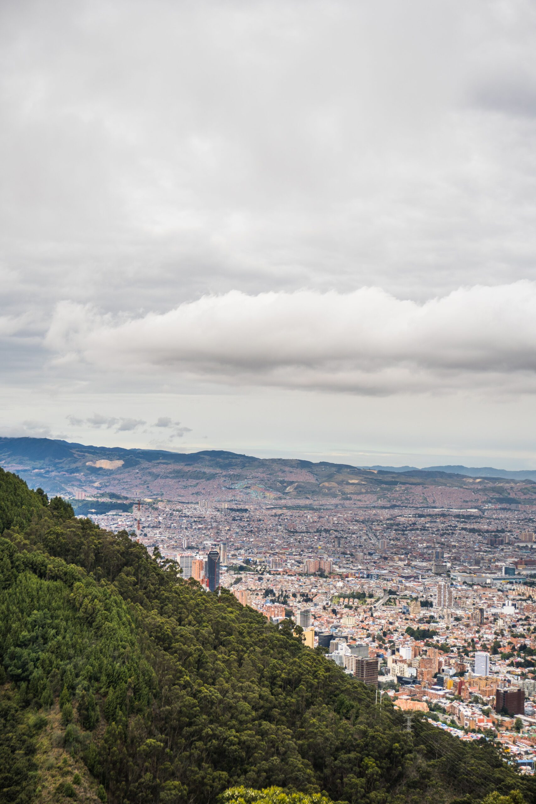 Vista aerea de Bogota, capital de Colombia