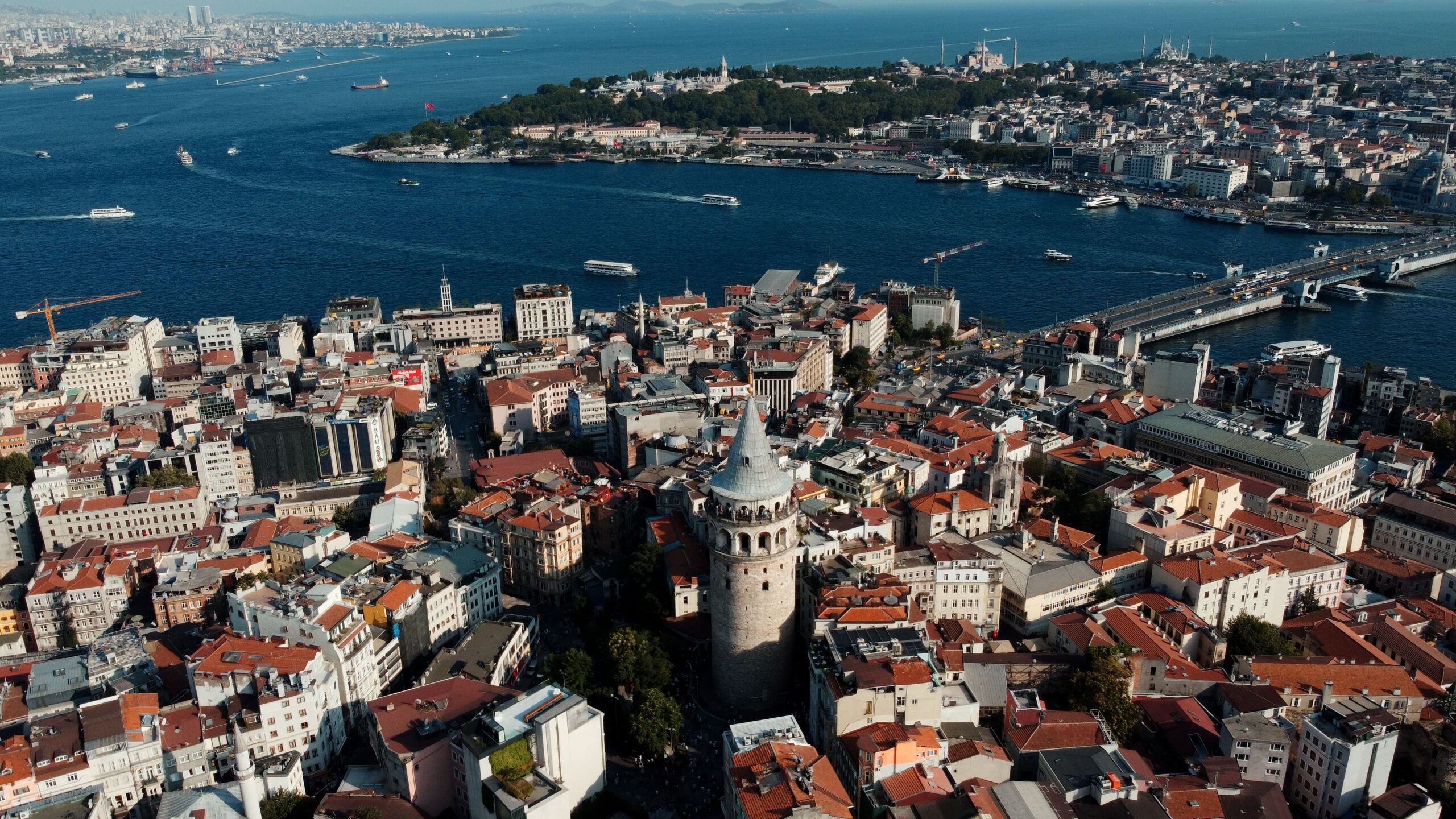 Vista aérea de Estambul, centro financiero de Turquía